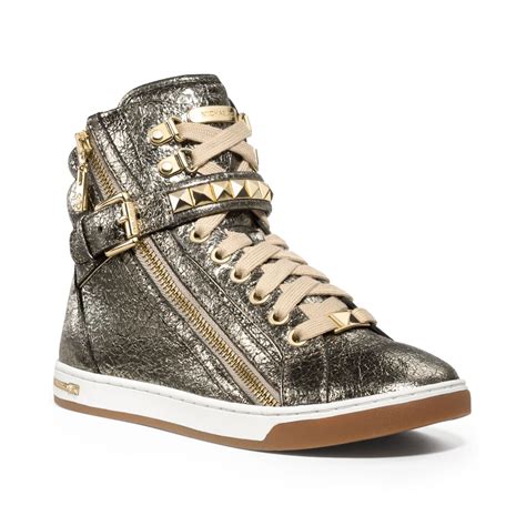 michael kors metallic glam studded high top|MICHAEL Michael Kors High.